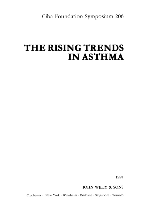 Cover image for book The Rising Trends in Asthma