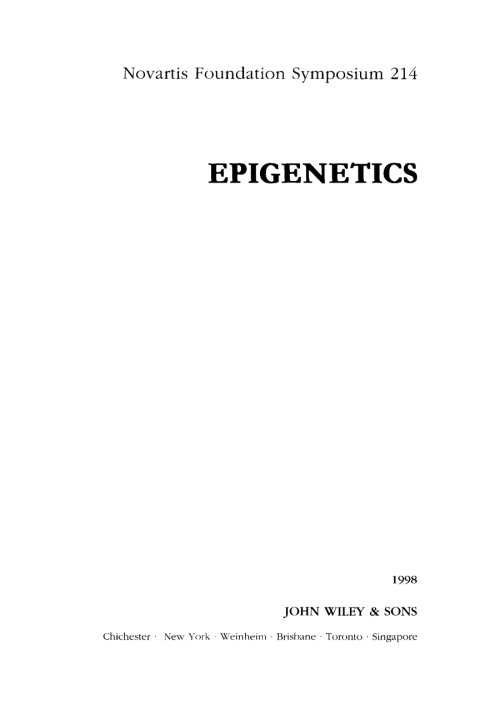 Epigenetics 