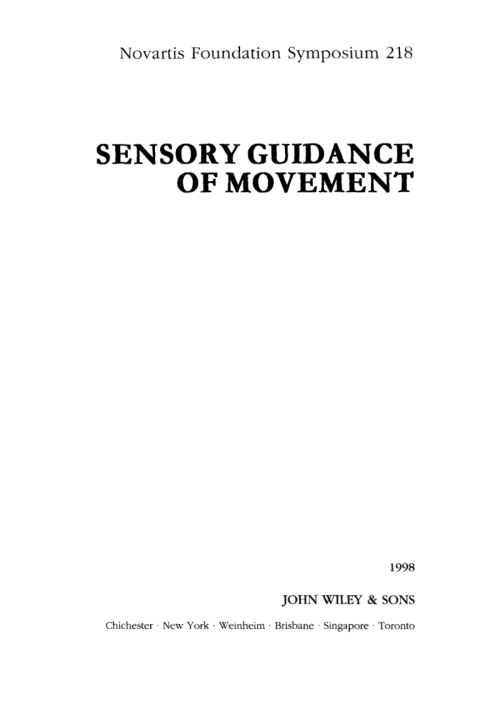 Cover image for book Sensory Guidance of Movement