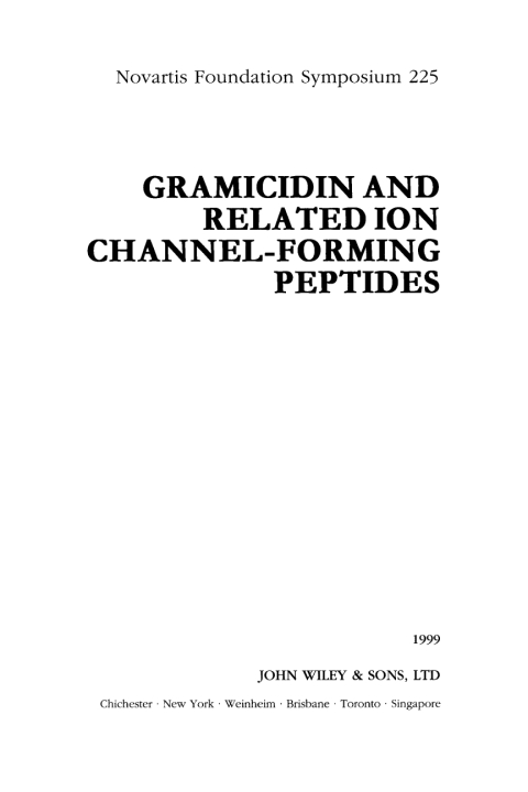 Cover image for book Gramicidin and Related Ion Channel-Forming Peptides