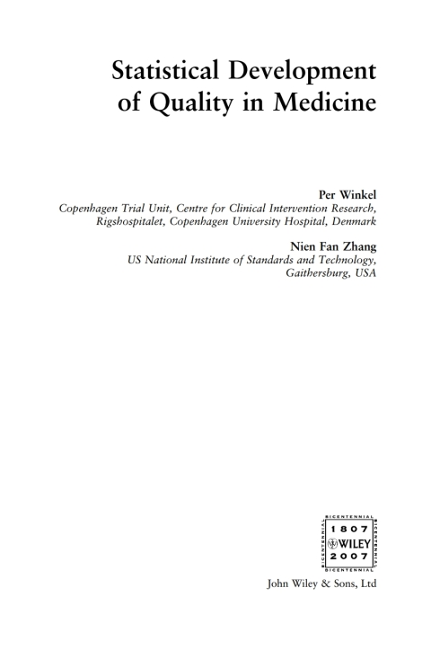 Cover image for book Statistical Development of Quality in Medicine