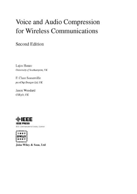Voice and Audio Compression for Wireless Communications 