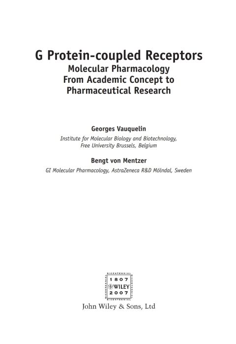 Cover image for book G Protein-coupled Receptors: Molecular Pharmacology