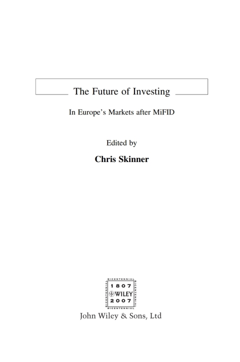 Cover image for book The Future of Investing
