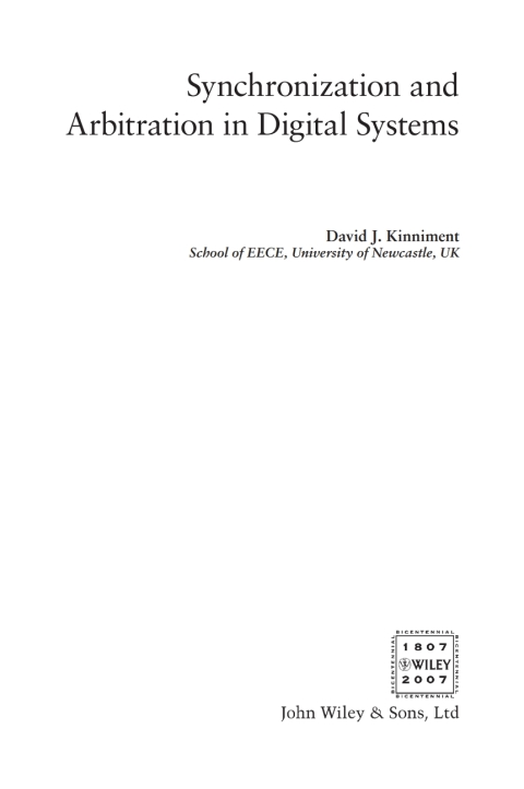 Cover image for book Synchronization and Arbitration in Digital Systems