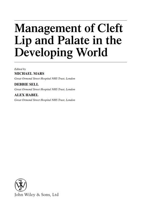 Cover image for book Management of Cleft Lip and Palate in the Developing World