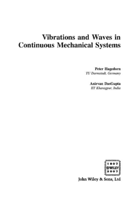 Cover image for book Vibrations and Waves in Continuous Mechanical Systems
