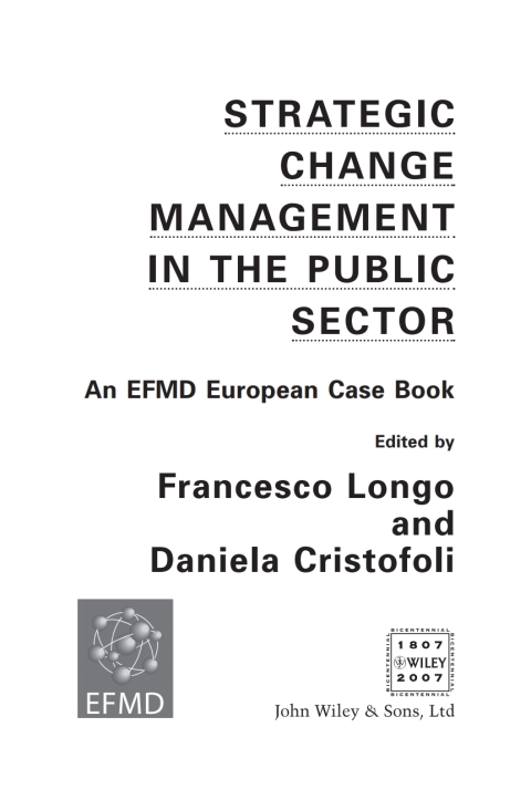 Cover image for book Strategic Change Management in the Public Sector