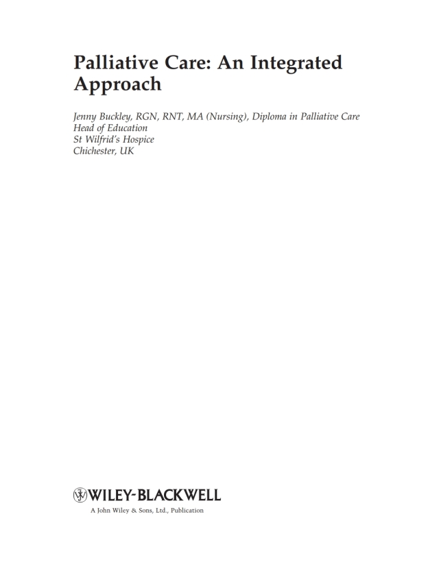 Palliative Care an Integrated Approach