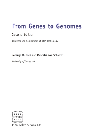 From Genes to Genomes: Concepts and Applications of DNA Technology