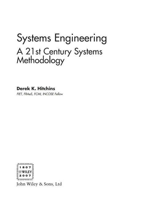 Cover image for book Systems Engineering