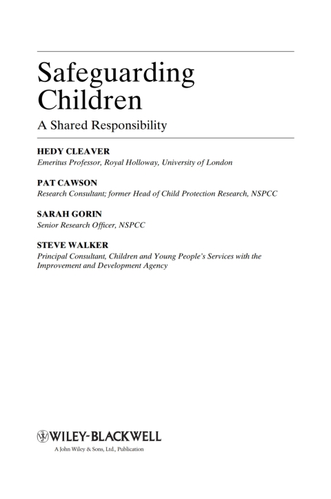 Cover image for book Safeguarding Children