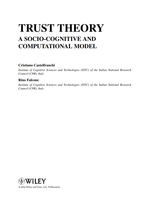 Cover image for book Trust Theory