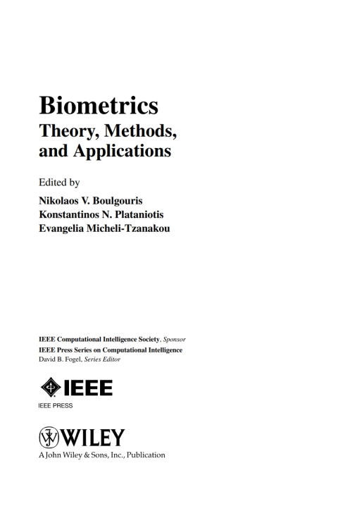 Cover image for book Biometrics: Theory, Methods, and Applications