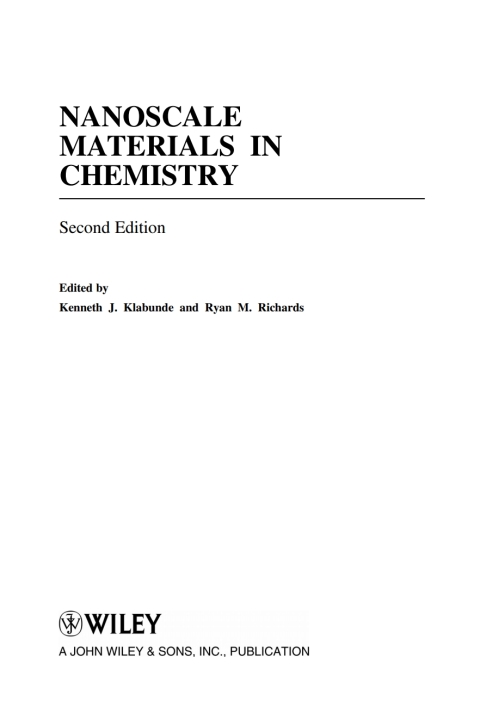 Cover image for book Nanoscale Materials in Chemistry
