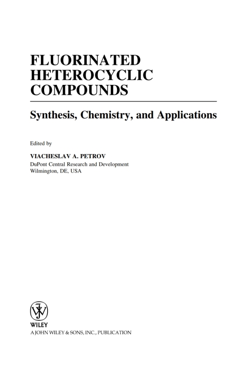 Cover image for book Fluorinated Heterocyclic Compounds
