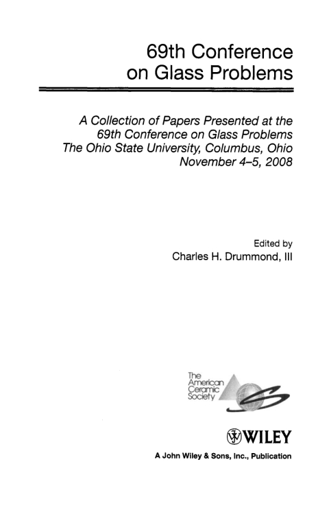 69th Conference on Glass Problems 