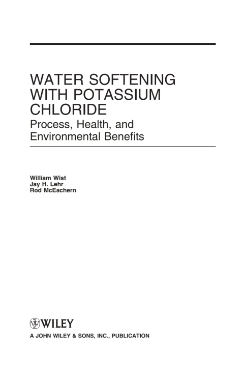 Cover image for book Water Softening with Potassium Chloride