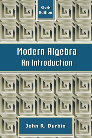 Modern Algebra an Intro