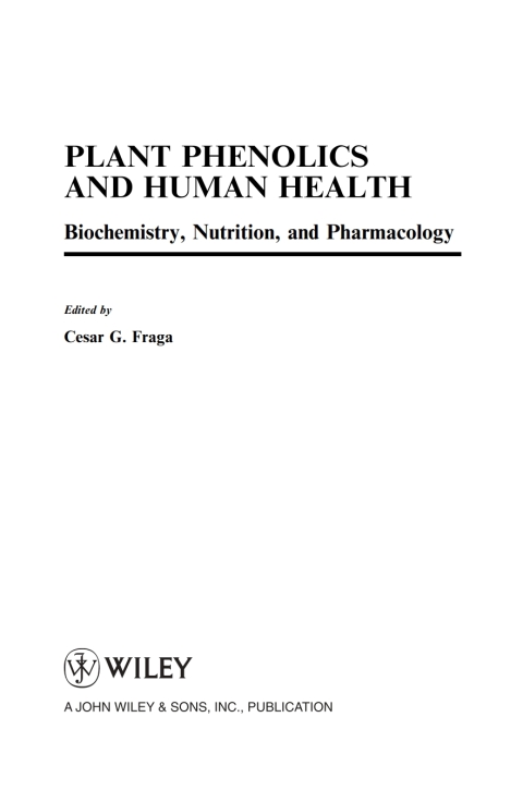 Cover image for book Plant Phenolics and Human Health