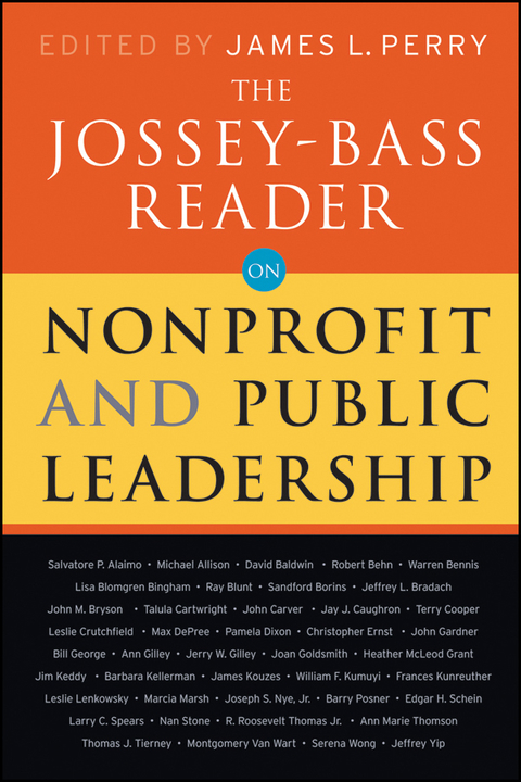 Cover image for book The Jossey-Bass Reader on Nonprofit and Public Leadership