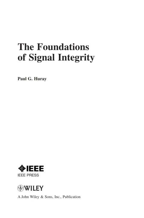 Cover image for book The Foundations of Signal Integrity
