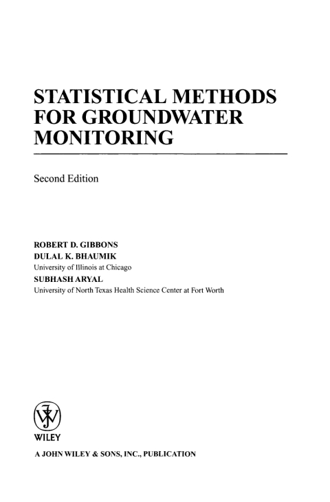 Statistical Methods for Groundwater Monitoring 