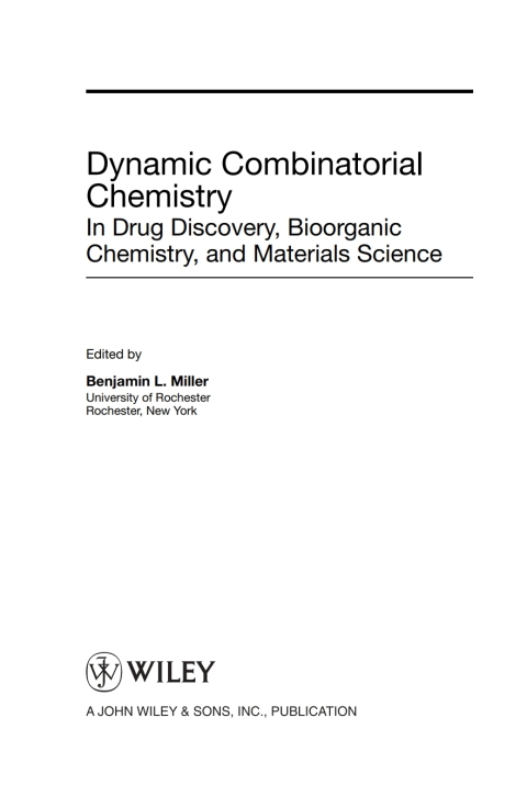 Cover image for book Dynamic Combinatorial Chemistry
