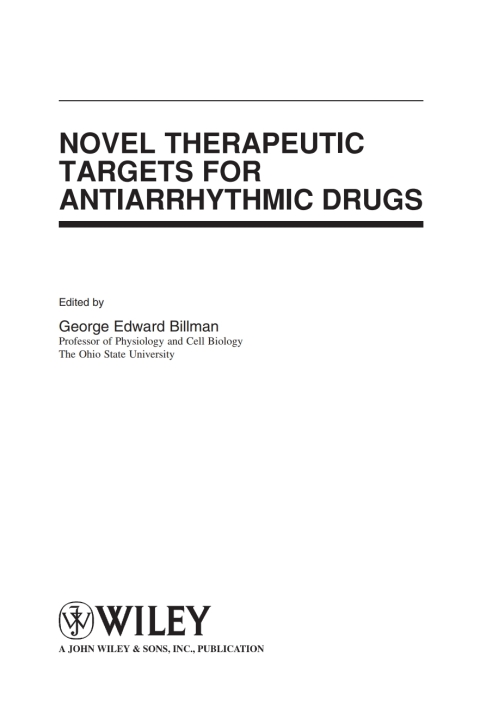 Cover image for book Novel Therapeutic Targets for Antiarrhythmic Drugs