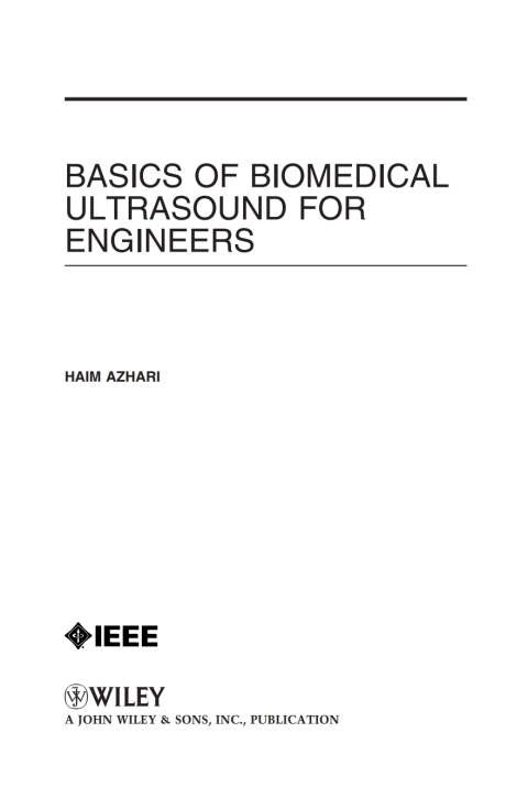 Cover image for book Basics of Biomedical Ultrasound for Engineers