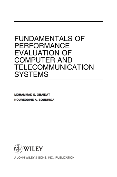 Cover image for book Fundamentals of Performance Evaluation of Computer and Telecommunication Systems