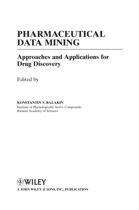 Cover image for book Pharmaceutical Data Mining