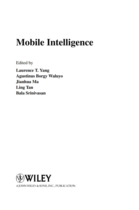 Cover image for book Mobile Intelligence