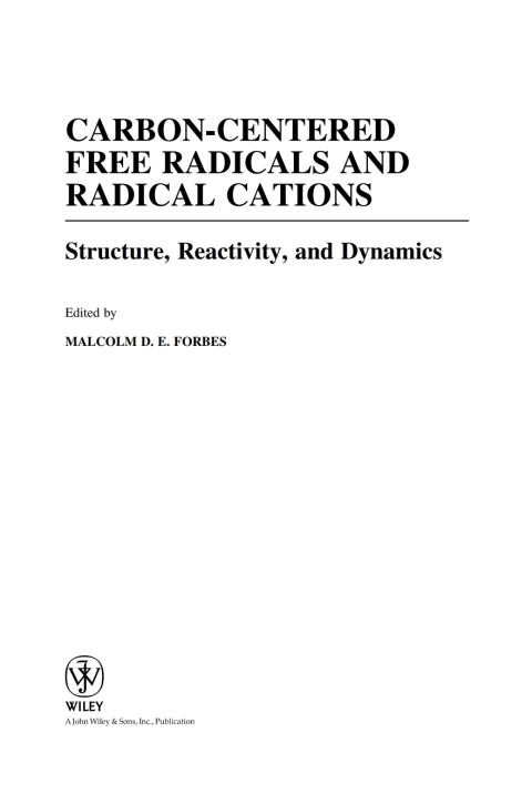 Cover image for book Carbon-Centered Free Radicals and Radical Cations