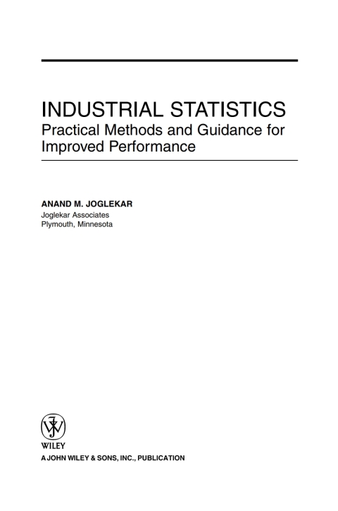 Cover image for book Industrial Statistics