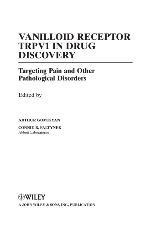 Cover image for book Vanilloid Receptor TRPV1 in Drug Discovery