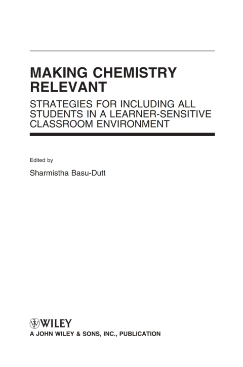 Cover image for book Making Chemistry Relevant