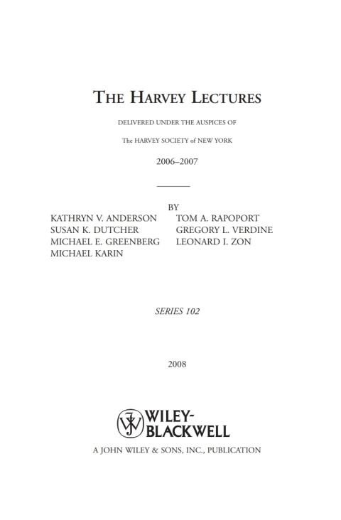 Cover image for book The Harvey Lectures