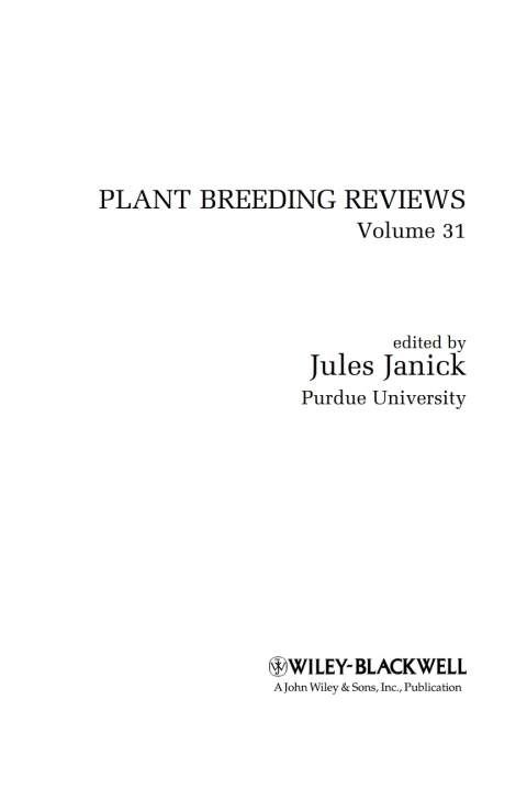 Cover image for book Plant Breeding Reviews
