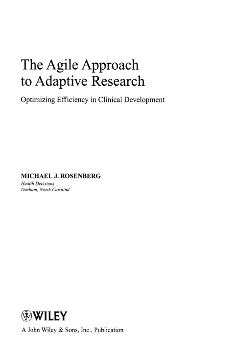 Cover image for book The Agile Approach to Adaptive Research
