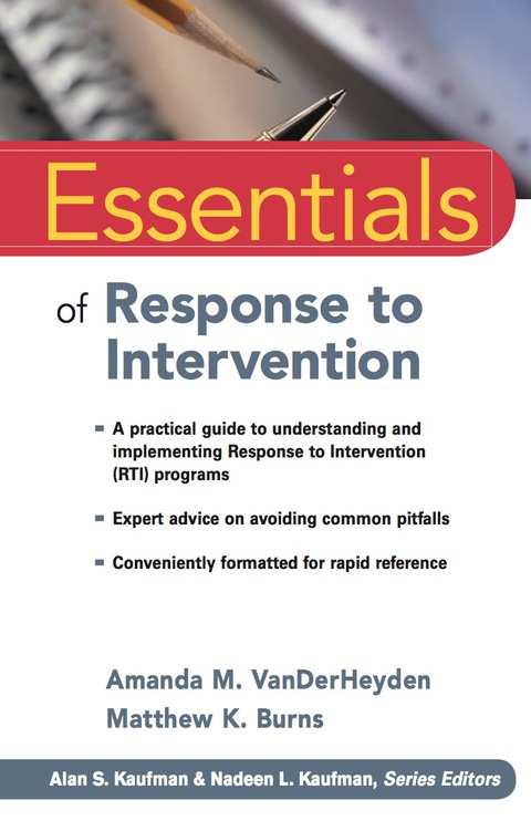 Cover image for book Essentials of Response to Intervention