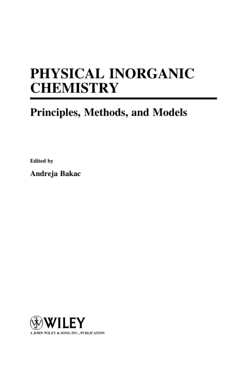 Cover image for book Physical Inorganic Chemistry
