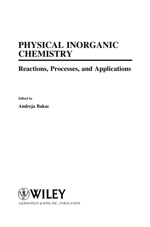 Cover image for book Physical Inorganic Chemistry