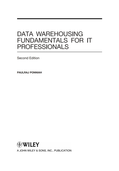 Cover image for book Data Warehousing Fundamentals for IT Professionals
