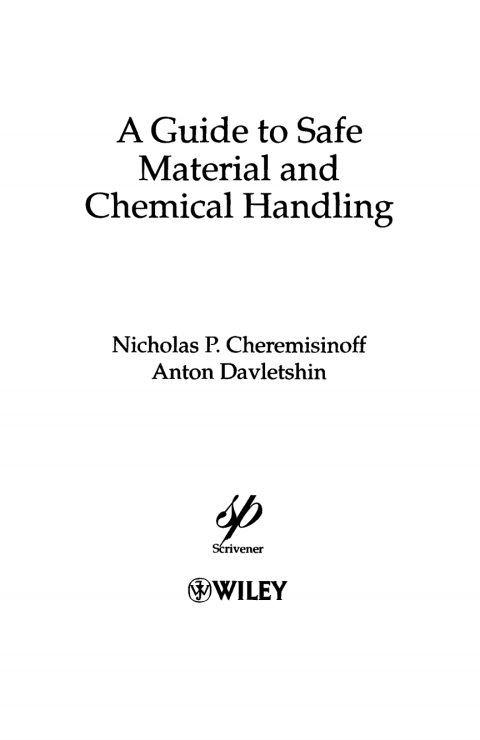 Cover image for book A Guide to Safe Material and Chemical Handling