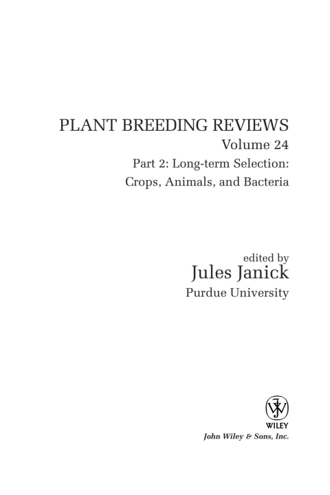 Cover image for book Plant Breeding Reviews, Part 2