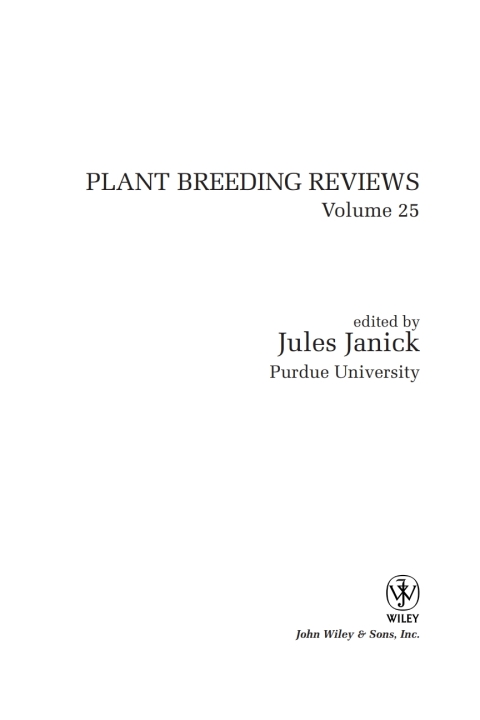 Cover image for book Plant Breeding Reviews