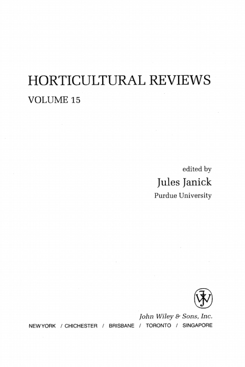 Cover image for book Horticultural Reviews