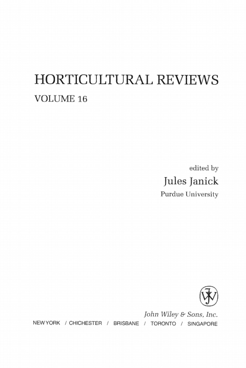 Cover image for book Horticultural Reviews