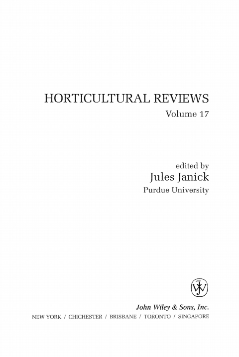 Cover image for book Horticultural Reviews